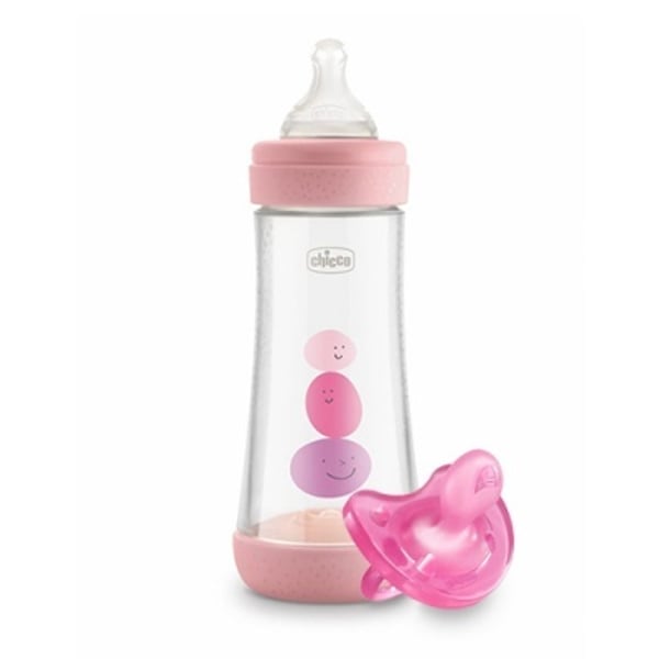 chicco-naturalfeeling-biberao-com-tetina-4m-pl-stico-silicone-rosa-com-oferta-de-chupeta.webp