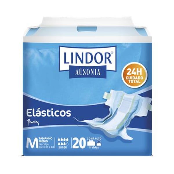 Lindor Ausonia Elásticos Fralda Média 20 unidades