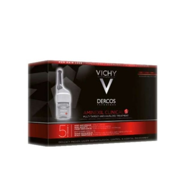 Vichy Dercos Aminexil Clinical 5 Ampolas Tratamento Antiqueda Homem 42unid.