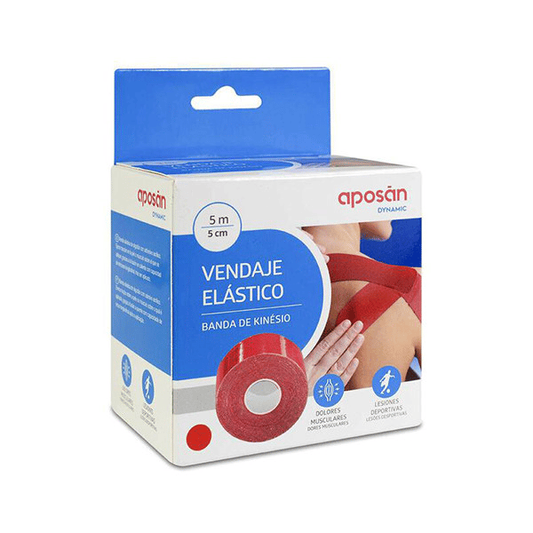 Aposan Dynamic Banda Kinesio Vermelho 5MX5Cm