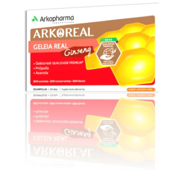 Arkoreal Geleia Real 500mg Ginseng Amp x20