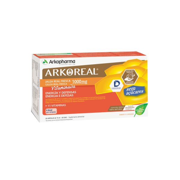 Arko Real Geleia Real Vitaminada s/ Açúcar 20 ampolas