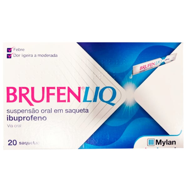 Brufen Liq , 200 mg/10 ml 20 Saqueta 10 ml Susp oral