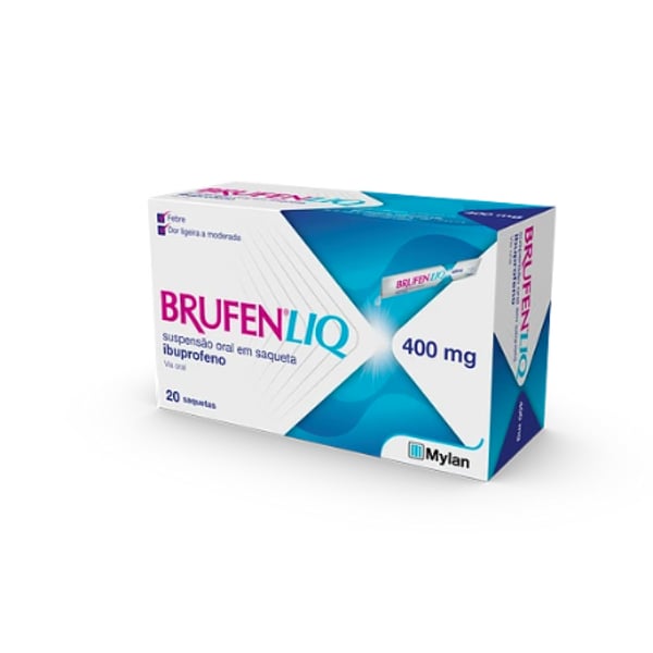 Brufen Liq , 400 mg/10 ml 20 Saqueta 10 ml Susp oral