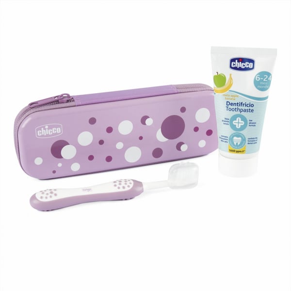 Chicco Conjunto de Higiene Oral Lilás 6M+