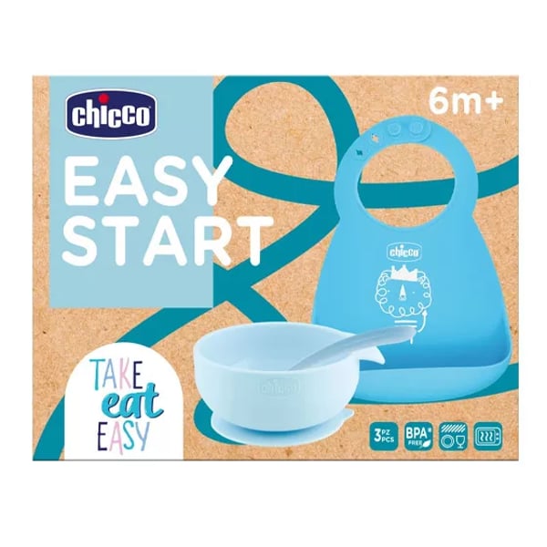Chicco Silicone Blue Meal Set 6M+