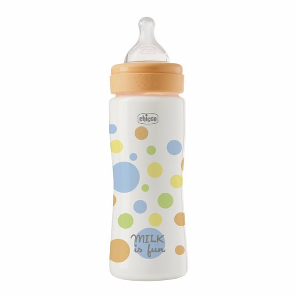 Chicco Perfect Easy Orange Feeding Bottle 330ml 4M+