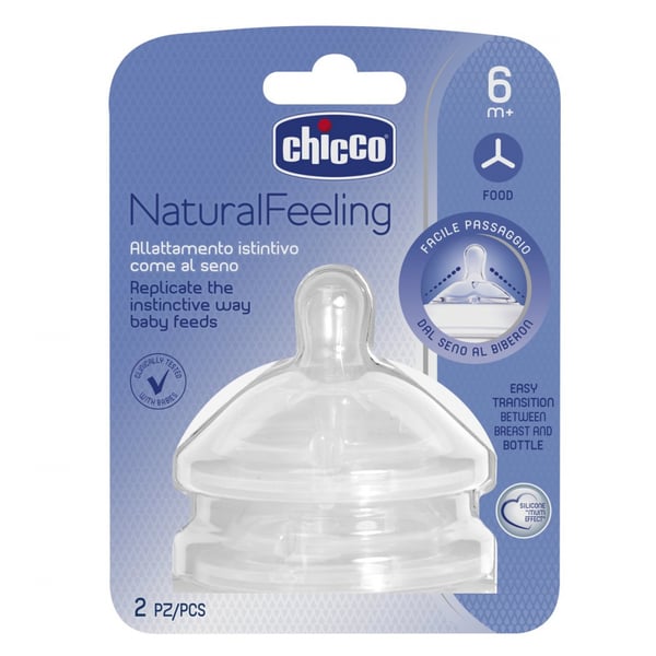 Chicco Tetina Natural Feeling Fast Flow/Baby Food 6M+