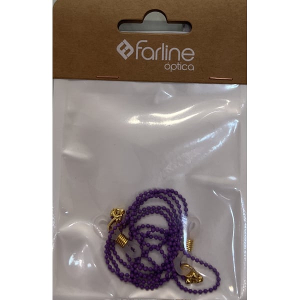 Farline Eyeglass Chain Purple Beads