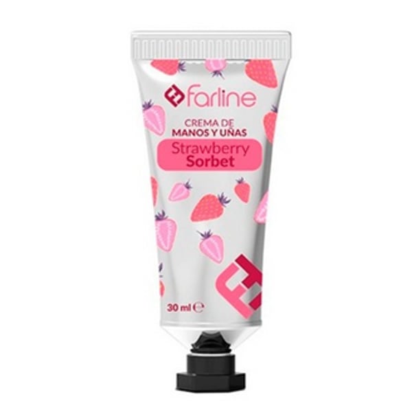 Farline Sorbet Creme Maos Unhas Morango 30Ml