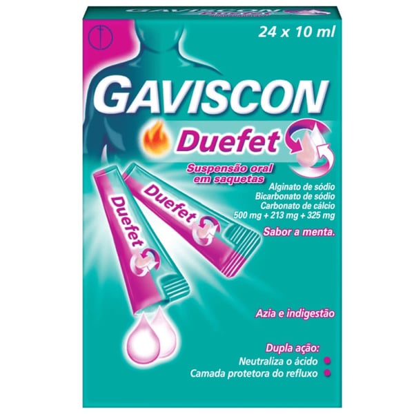 Gaviscon Duefet Suspensão Oral 24 Saquetas