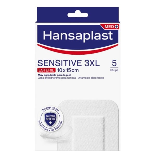 Hansaplast Sensitive Bandage 10X15cm 3XL X5