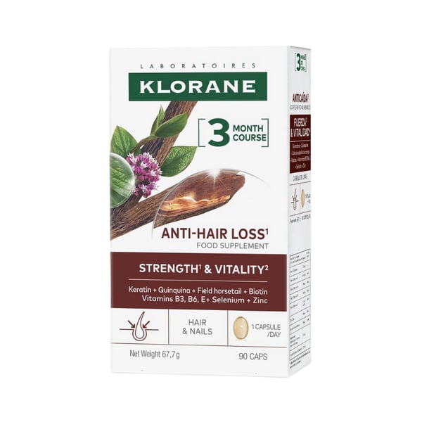 Klorane Capillary Anti-Hair Loss Strength & Vitality - 90 Capsules