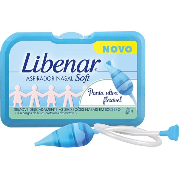 Libenar Baby Aspirador nasal Soft + Recargas de filtros protetores descartáveis 5 Unidade(s)