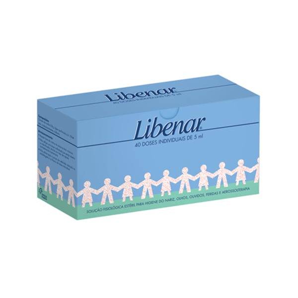 Libenar Soro fisiológico estéril em monodoses 25 x 5 ml com Desconto de 25%