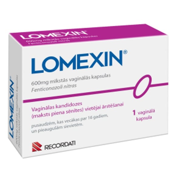 Lomexin, 600 mg x 1 cáps mole vag