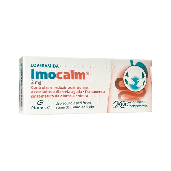 Loperamida Imocalm , 2 mg Blister 10 Unidade(s) Comp orodisp