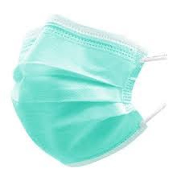 Máscara cirúrgica verde