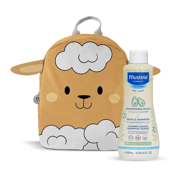 Mustela Baby Normal Skin Gentle Shampoo 500ml with Sheep Backpack Gift