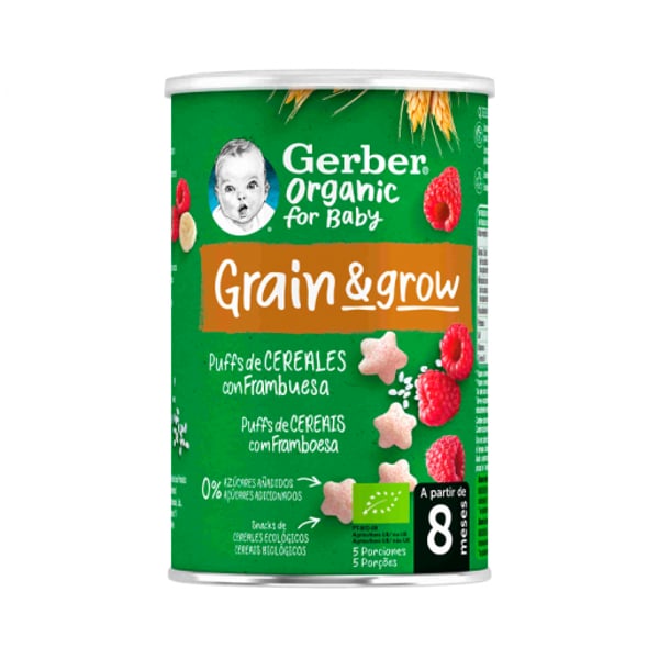 Nestlé Gerber Bio NutriPuffs Raspberry 35G 8M+