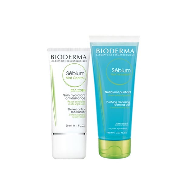 Sébium Bioderma Mat Control with Sébium Gel Moussant Gift