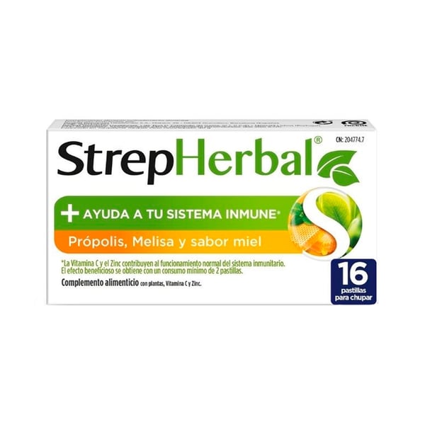 Strepherbal Propolis Cidreira Mel Pastilhas X16